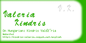 valeria kindris business card